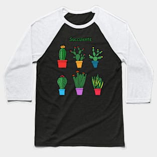 Succulents #1 Baseball T-Shirt